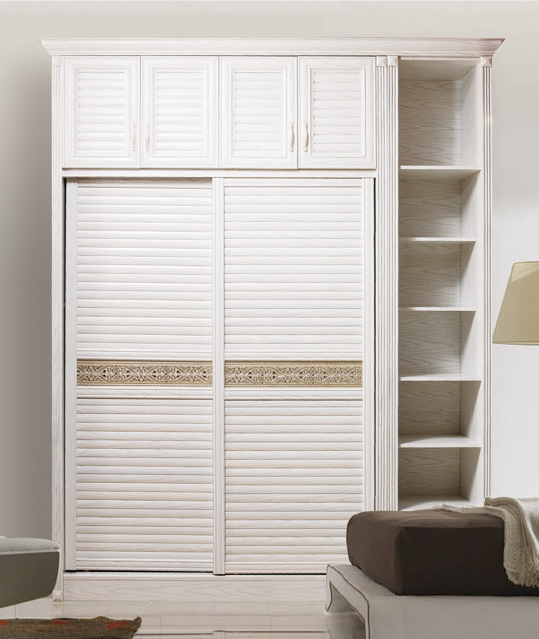 全鋁衣柜-02（風(fēng)格：簡(jiǎn)歐；顏色：暖白）