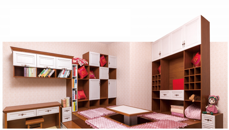 全鋁榻榻米-02（風(fēng)格：中式；顏色：暖白黃花梨）