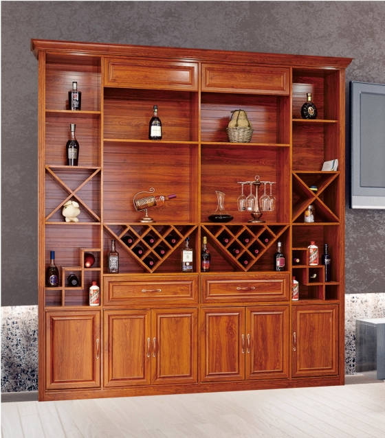 全鋁酒柜-01（風(fēng)格：中式；顏色：金橡）